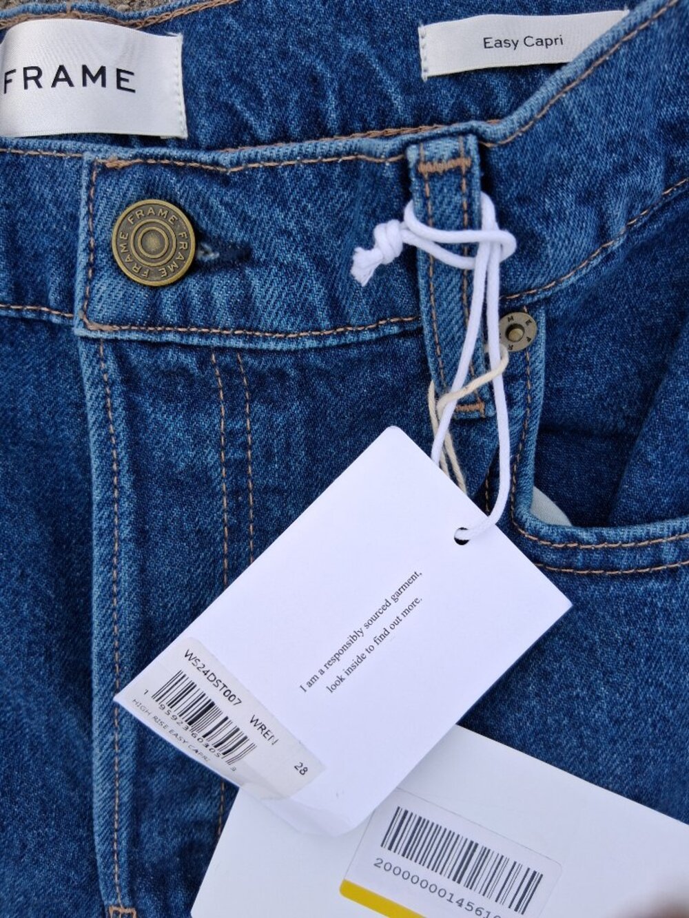 Frame  jeans Nwt 28 Easy capri - Picture 2 of 4